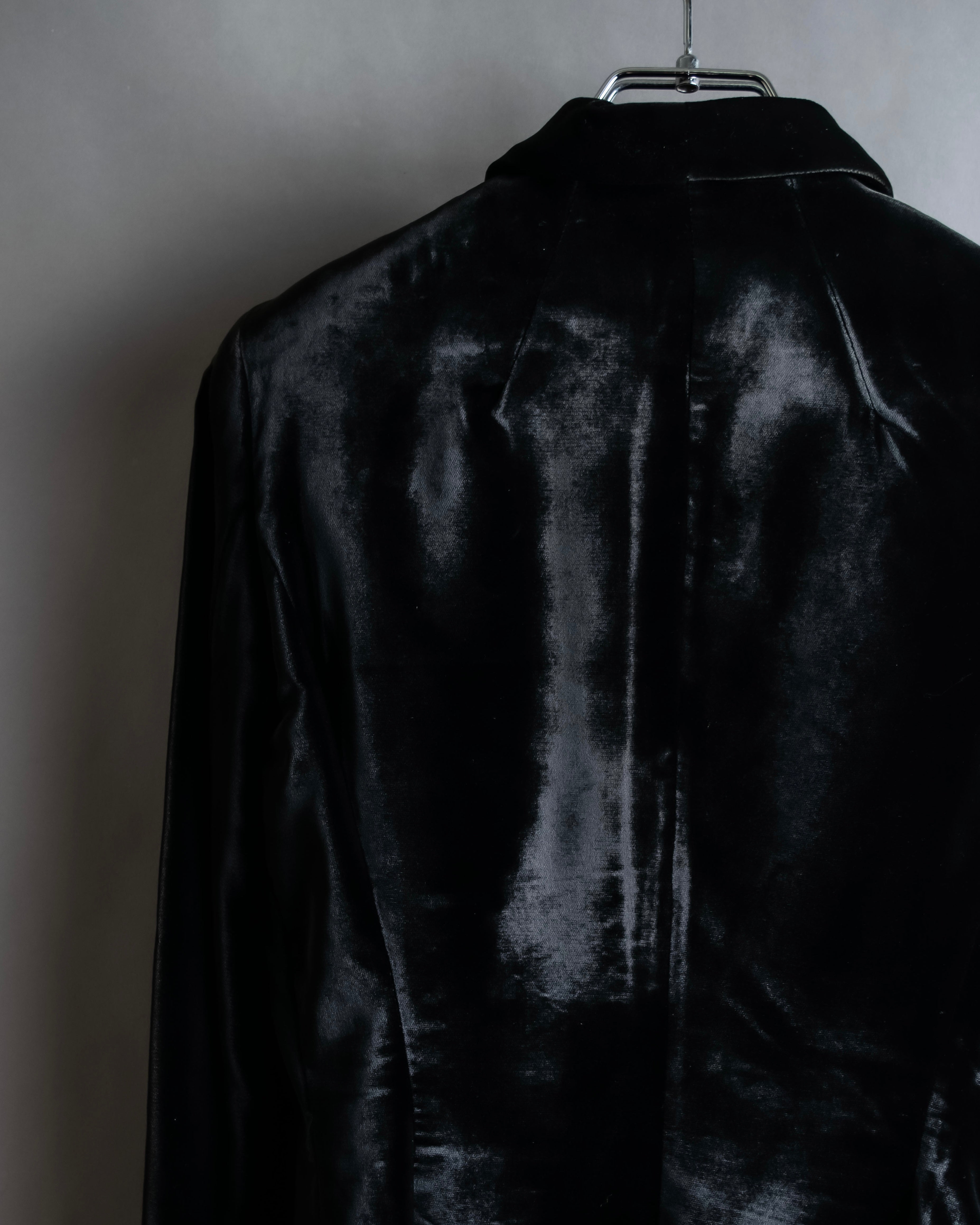 "GUCCI" Velvet shaped shawl collar tailored jacket