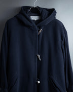 "YVES SAINT LAURENT" Metal toggle design melton wool duffel coat