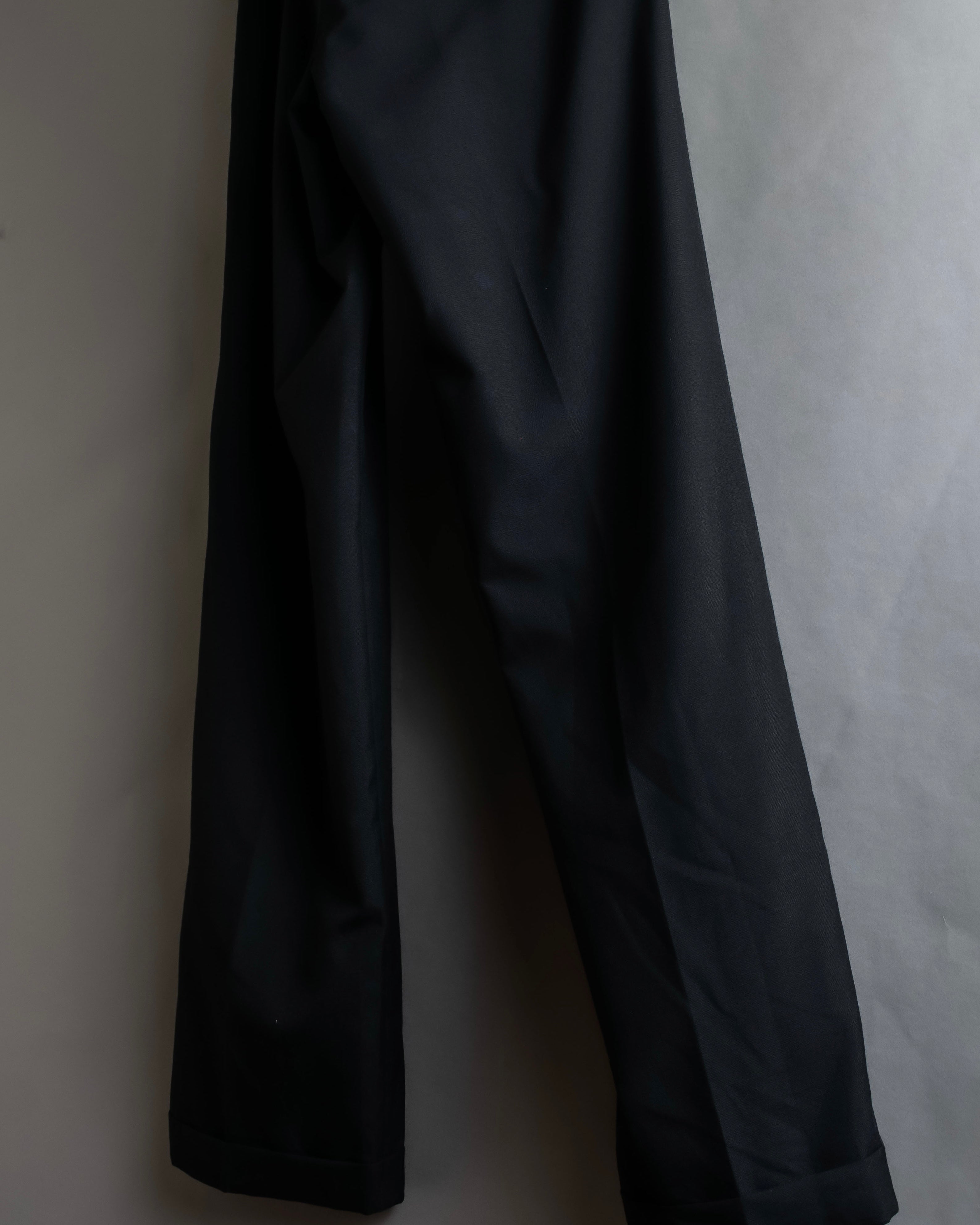 "Vintage high-waisted wide tapered slacks"