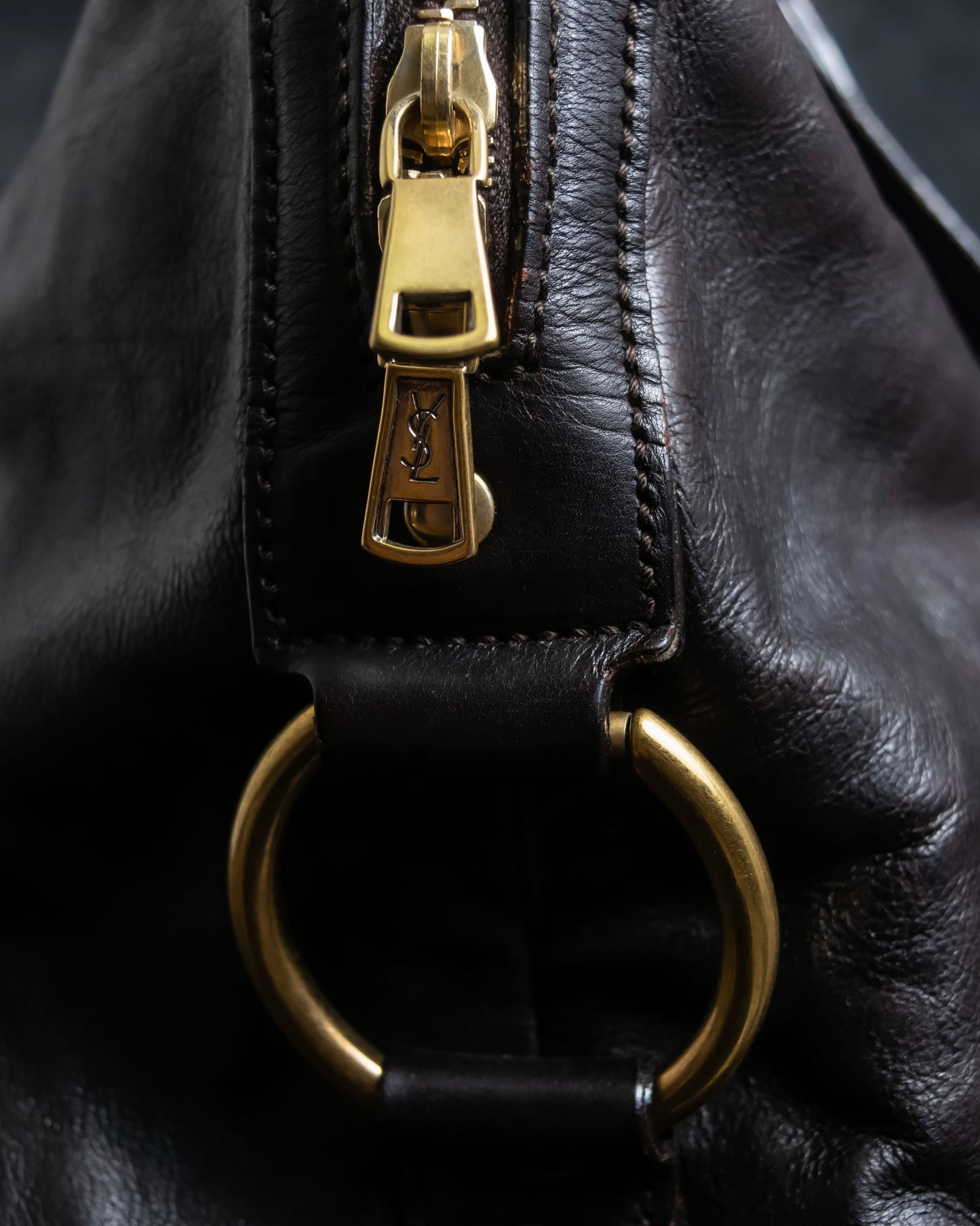 "YVES SAINT LAURENT" Muse to series metal design one handle bag