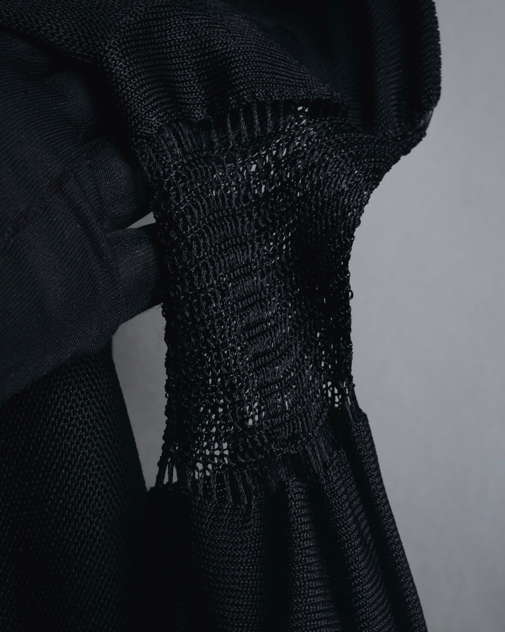 "Christian Dior BOUTIQUE" 2007’s draped viscose mesh-panel pullover