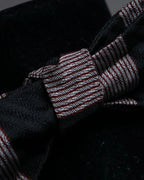 "DRIES VAN NOTTEN" Herringbone striped silk bow tie
