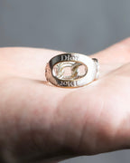 "DIOR" engraved silver ring