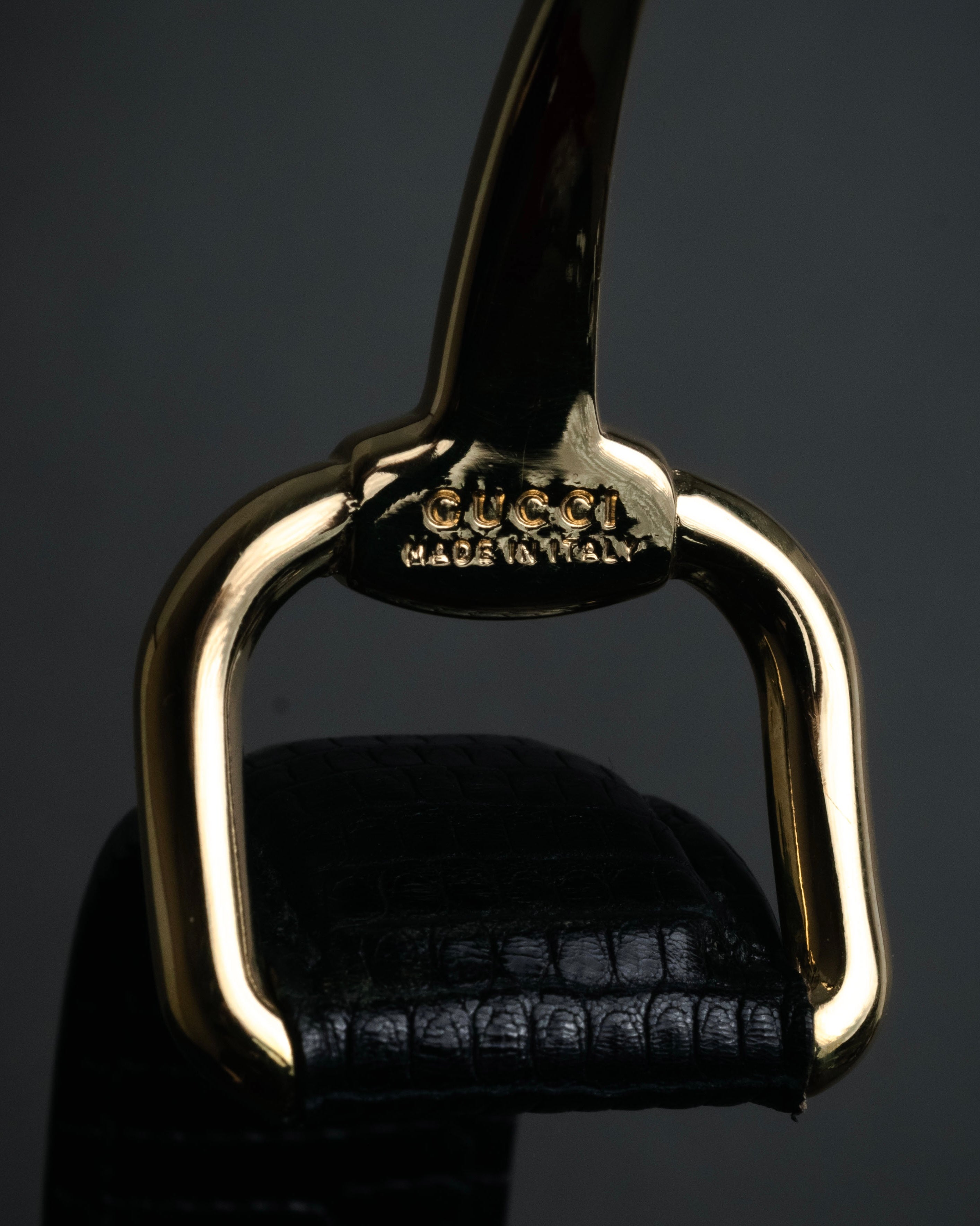 “GUCCI” 90’s-00’s Lizard horsebit bracelet