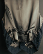 -SPECIAL- “Maison Martin Margiela” 07SS Studded wool leather tailored vest