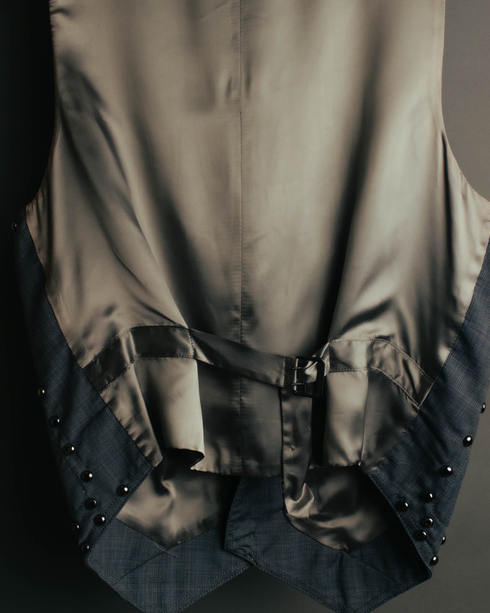 -SPECIAL- “Maison Martin Margiela” 07SS Studded wool leather tailored vest
