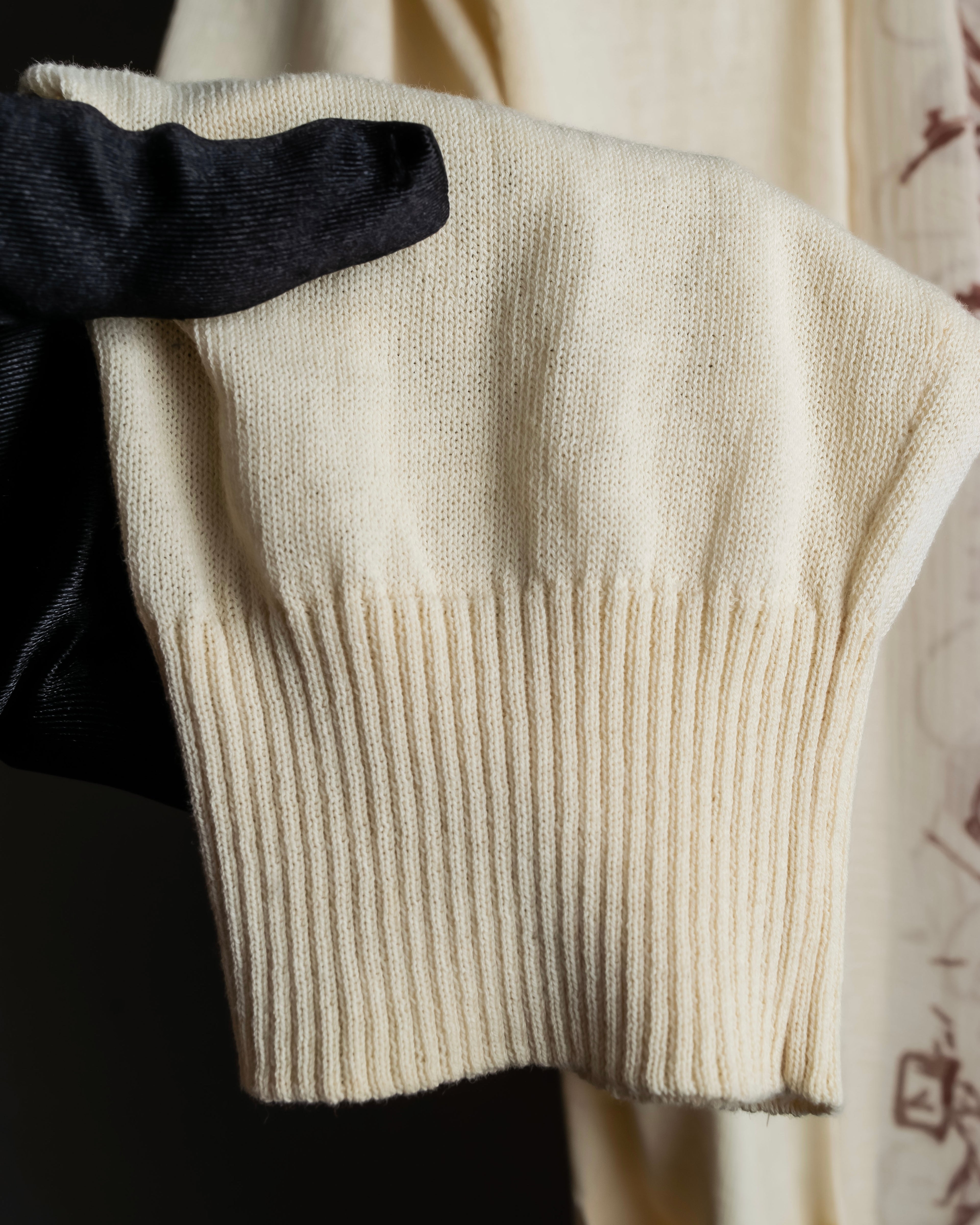 "HERMES" Gaultier period scarf docking design silk cardigan