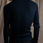 "GUCCI" Ribbed turtleneck fleece wool knit