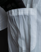 "ISSEY MIYAKE" Pleated short sleeve shirt