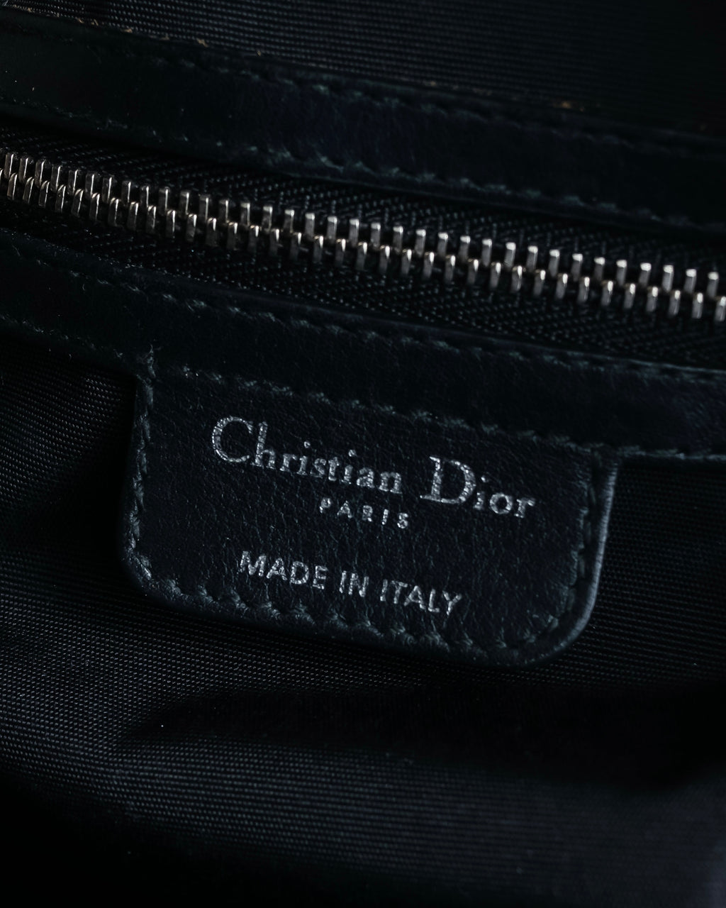"Christian Dior" Karenina gathered design leather handbag