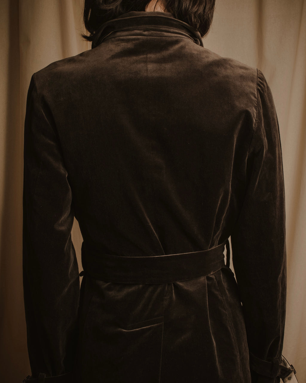 -SPECIAL- "JIL SANDER"
90’s-00’s Architectural cotton velvet belted coat