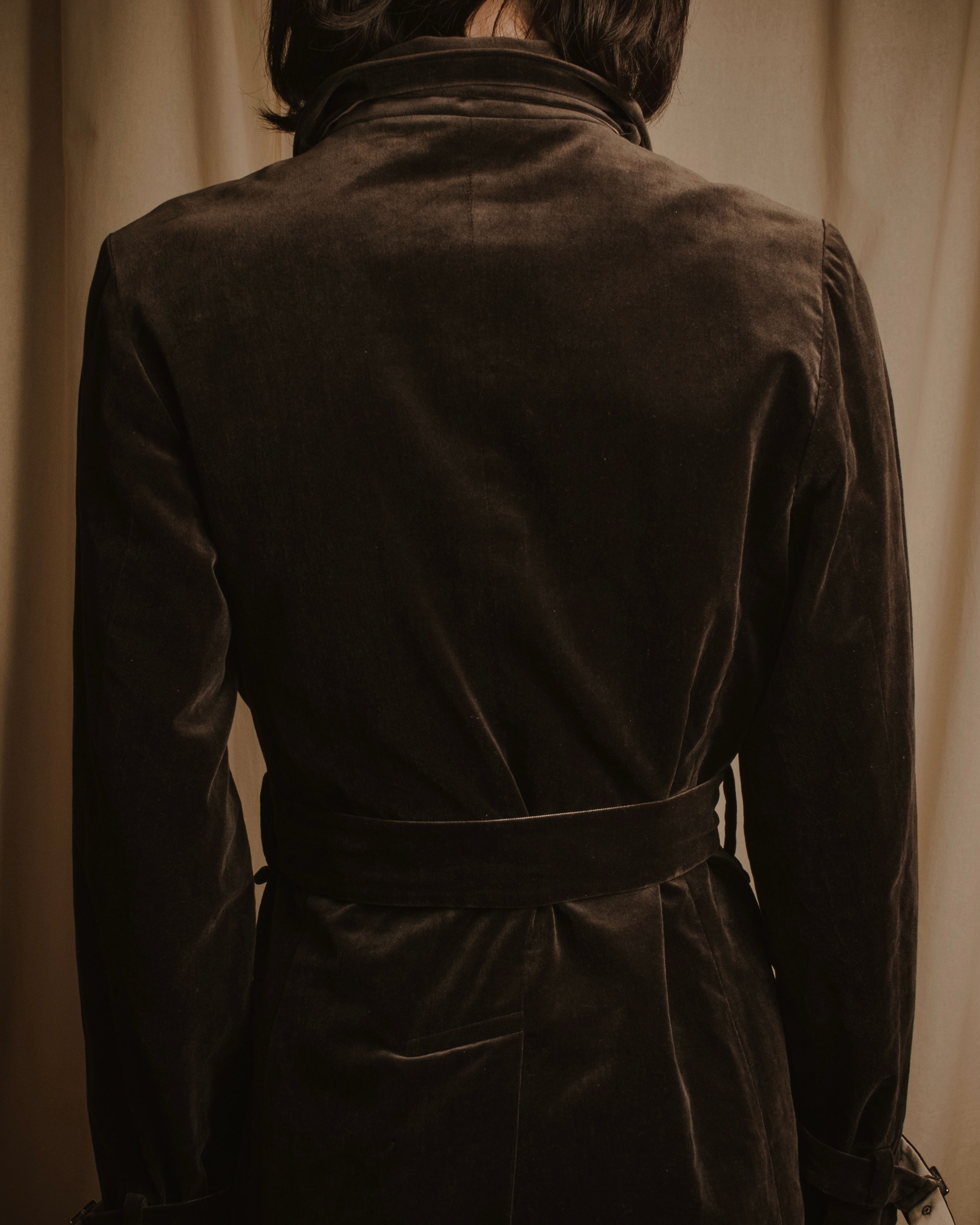 -SPECIAL- "JIL SANDER"
90’s-00’s Architectural cotton velvet belted coat