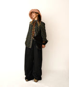 GUCCI × LIBERTY LONDON/ 2020AW Original Floral Pattern Fabric Ribbon Tie Button Down Shirt