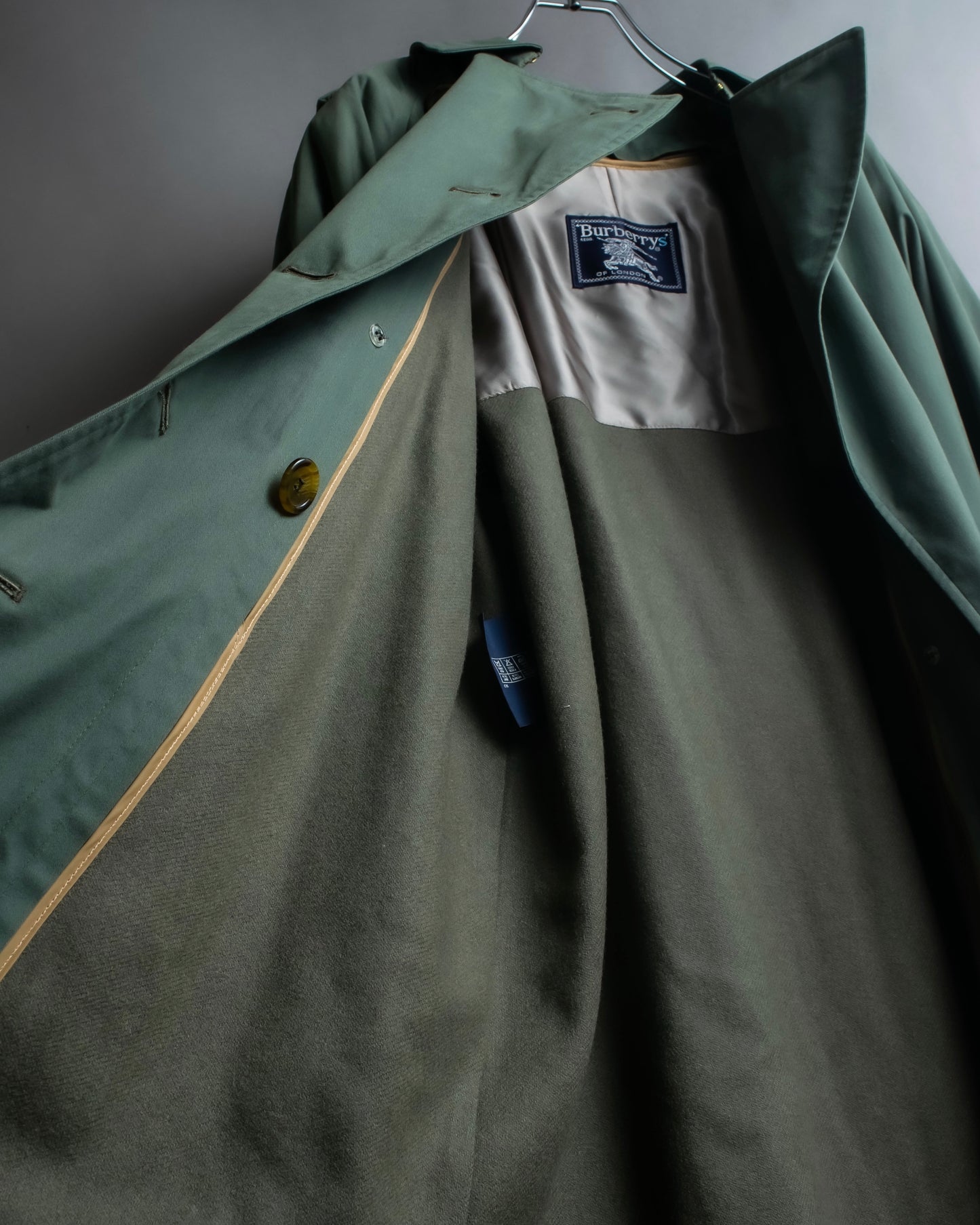 "BURBERRYS" Military detail oversized belted trench coat