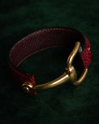 “GUCCI” 90’s-00’s Horsebit lizard leather bangle
