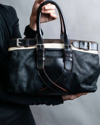 "LOEWE"　Belt design logo engraved tote bag