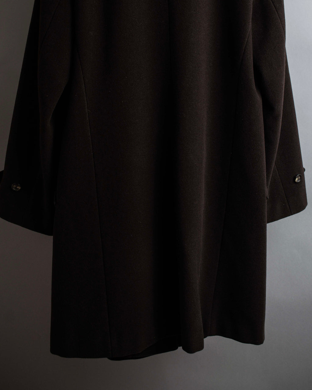 "VAL by VALENTINO" Military detailing hidden placket melton coat