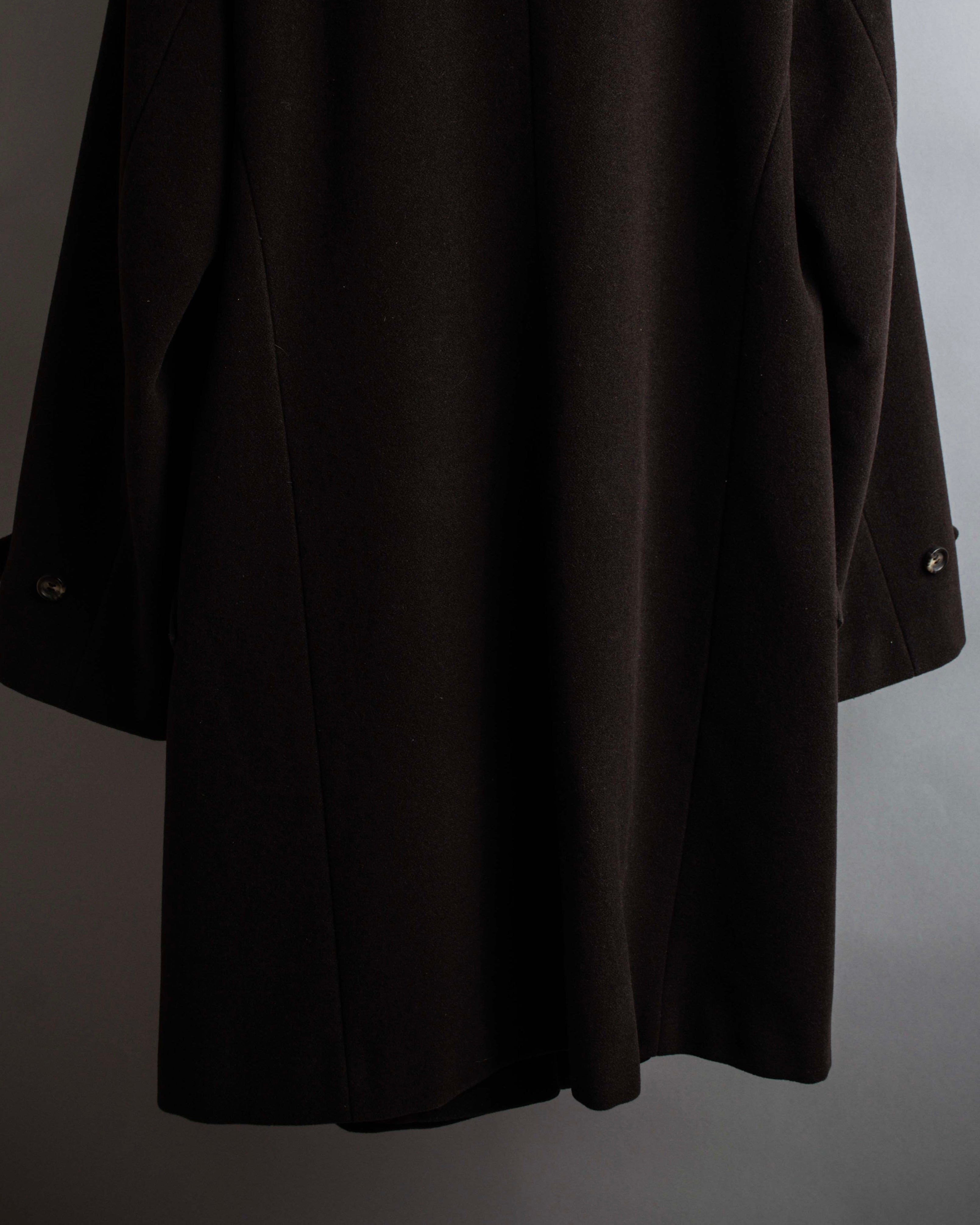 "VAL by VALENTINO" Military detailing hidden placket melton coat