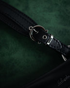 “Salvatore Ferragamo” 90’s-00’s Sculptural suede frame bag