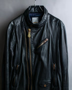 "DIESEL" Oversized stand collar lamb leather jacket