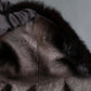 "GIVENCHY" Fur & leather used reversible short shawl collar jacket