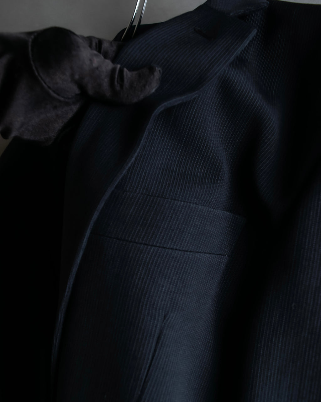 "GIORGIO ARMANI" Beautiful drape navy wool set up