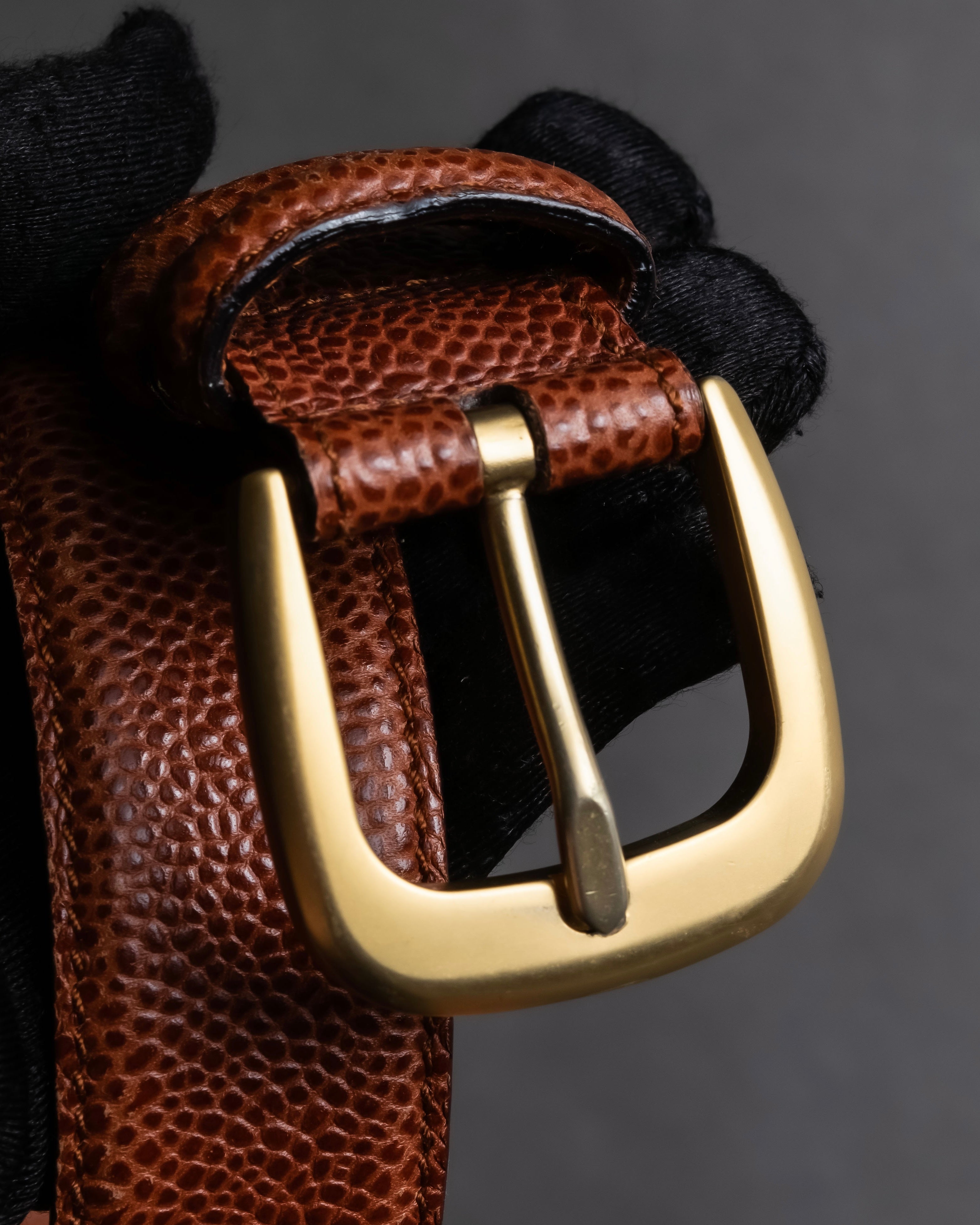 "Salvatore Ferragamo" Gancini motif chain design leather belt