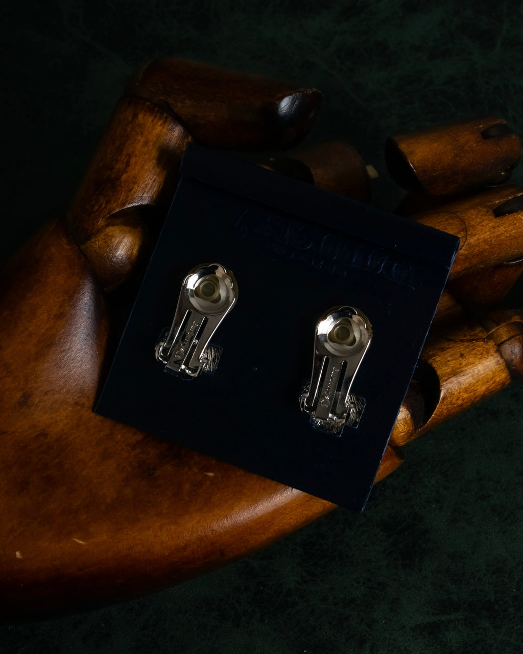 "Burberrys" 80’s–90’s pearl cabochon clip earrings