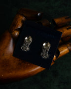 "Burberrys" 80’s–90’s pearl cabochon clip earrings