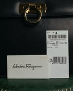 “Salvatore Ferragamo” 90’s-00’s Gancini top handle box calf bag
