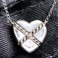 "Tiffany&Co" Chain cross heart motif silver necklace