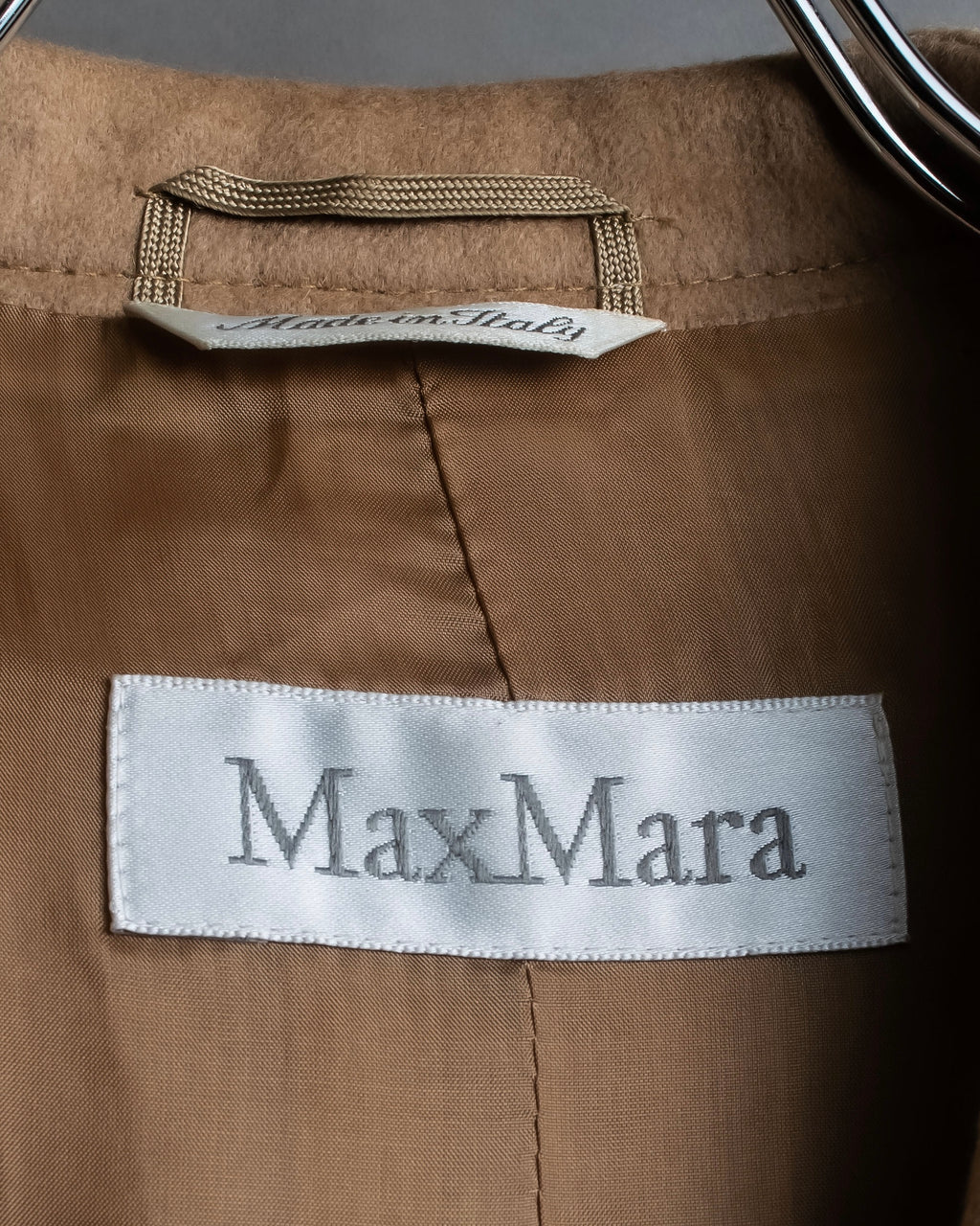 "Max Mara" Waist shape silhouette beige tailored jacket