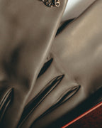 -SPECIAL- "Hermès" 20's Luxurious chain detailed lambskin leather gloves