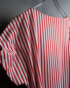 "Christian Dior" Stripe pattern front print tunic