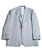 Carven/ Single Breasted 2B Herringbone Oversized Tailored Jacket Gray
