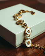 "Christian Dior" 20's Iridescent mother of pearl charm bracelet
