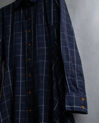 "Vivienne Westwood RED LABEL"
Windowpane print long shirt dress