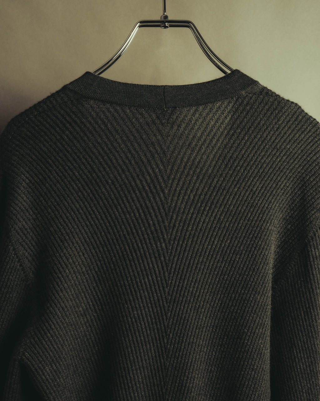“HERMÈS” 00’s-10’s Cashmere silk ribbed V-neck cardigan