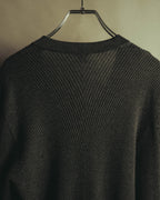 “HERMÈS” 00’s-10’s Cashmere silk ribbed V-neck cardigan