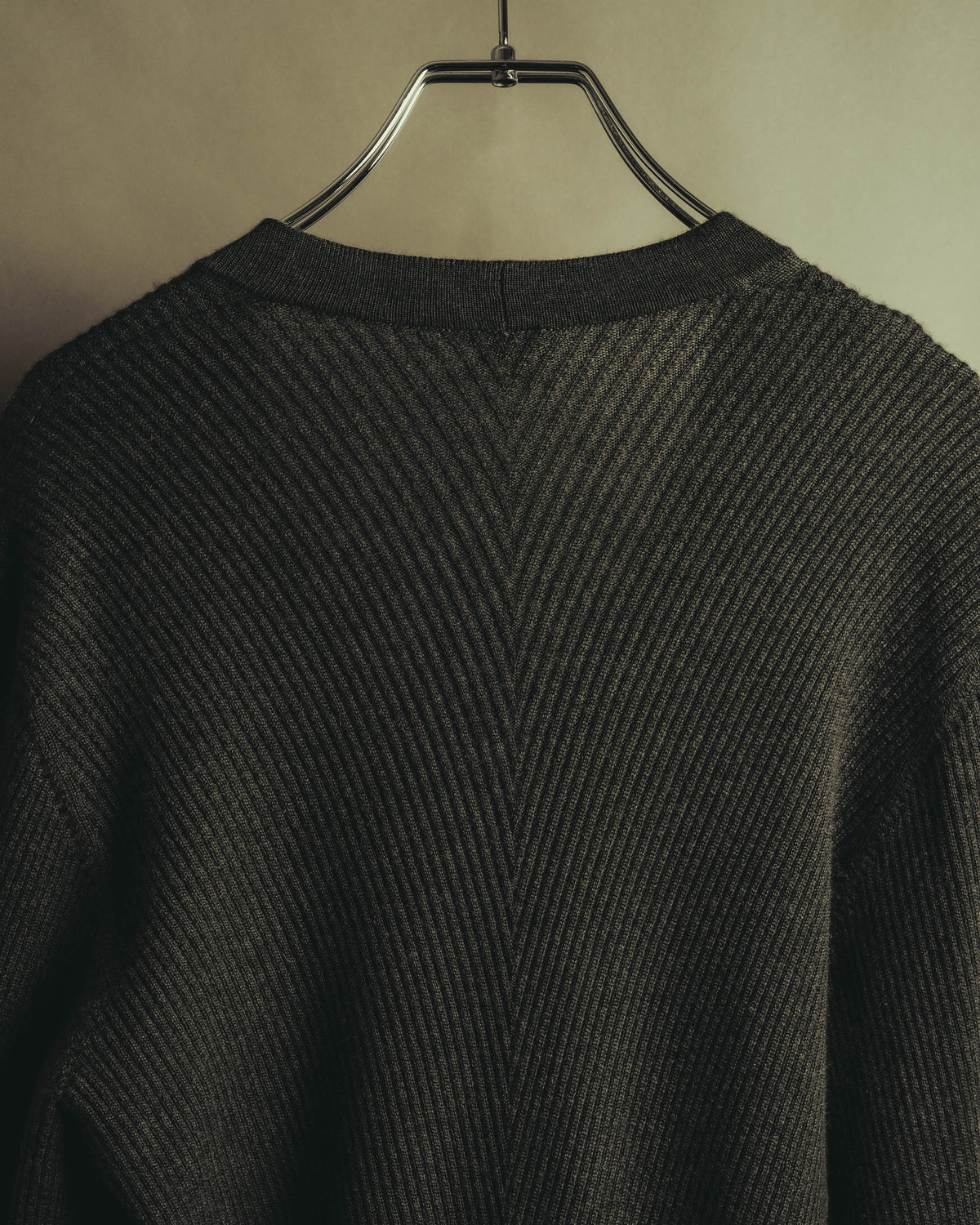 “HERMÈS” 00’s-10’s Cashmere silk ribbed V-neck cardigan