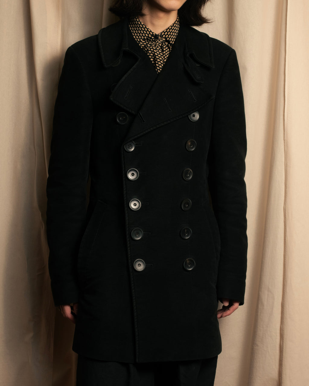 -SPECIAL- "GUCCI" 2007-2011's  High density cotton military detail mid-length coat