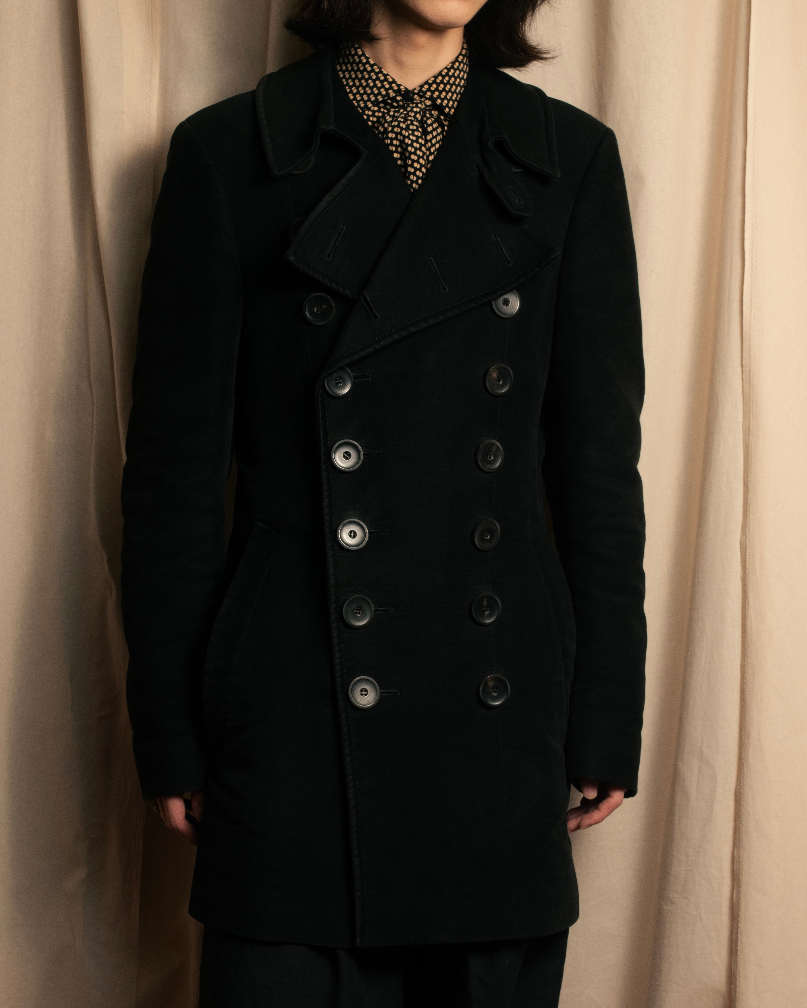 -SPECIAL- "GUCCI" 2007-2011's  High density cotton military detail mid-length coat
