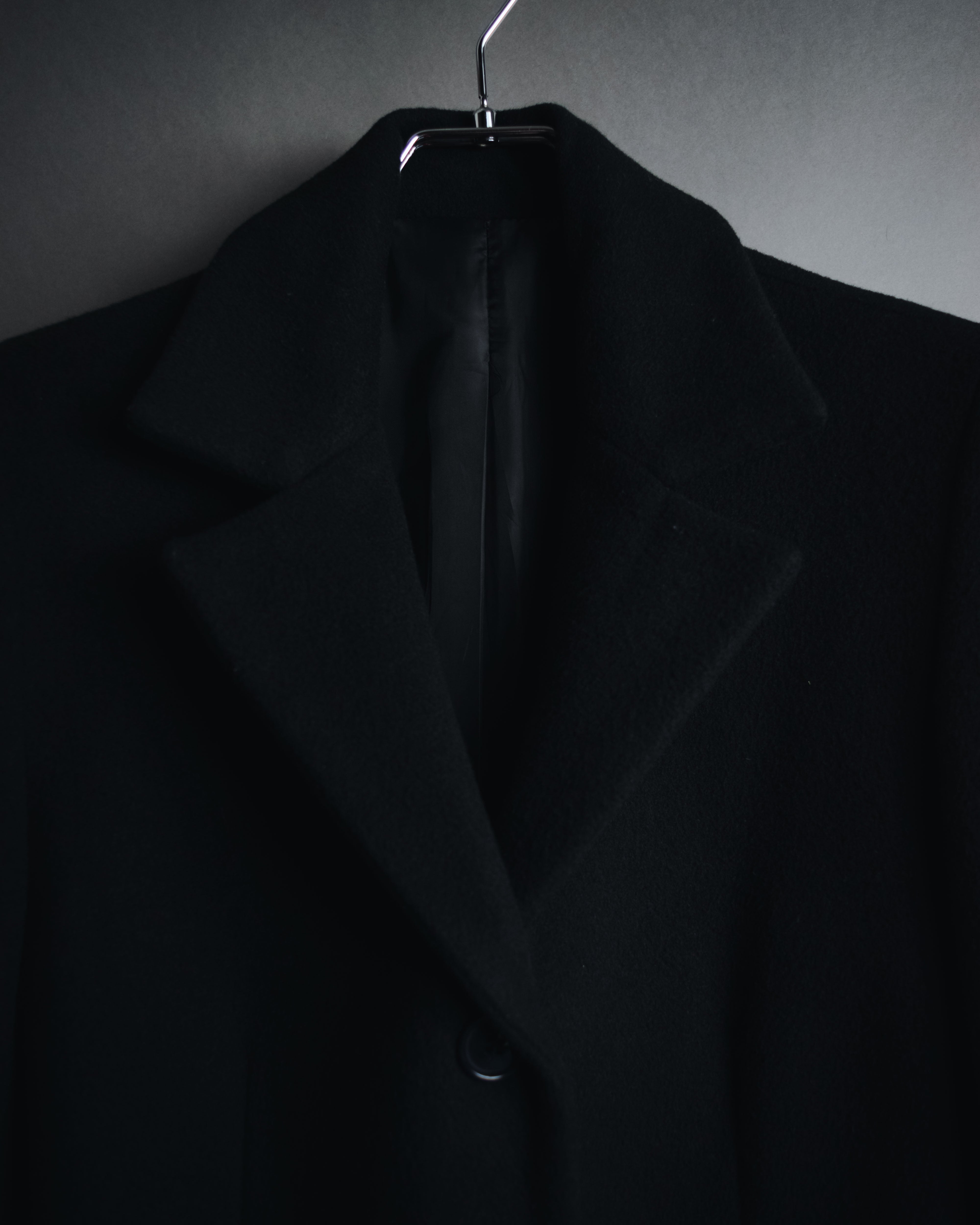 Late 90's-00's recycled cashmere blend minimalist chesterfield