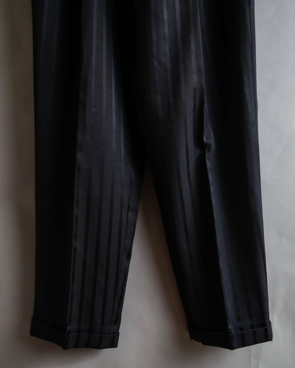"Vintage subtle gloss striped wide slacks"