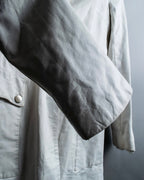 "theory" waist-shaped long leather coat