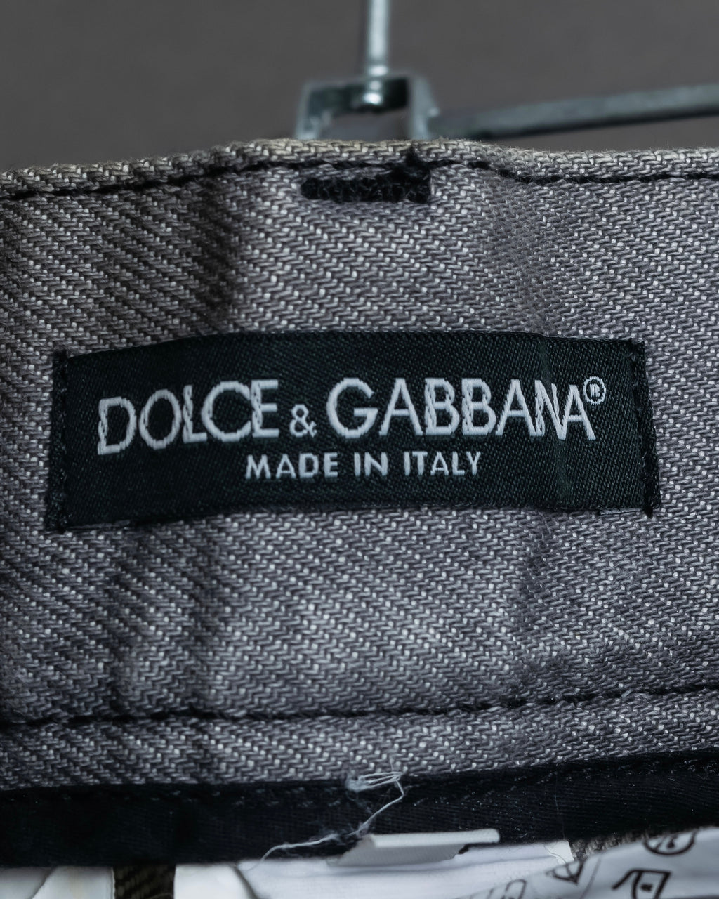 "Dolce &amp; Gabbana"Faded design gray denim pants