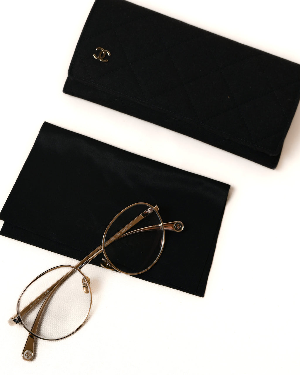 CHANEL/ Coco Mark Designed Gold Flame Glasses