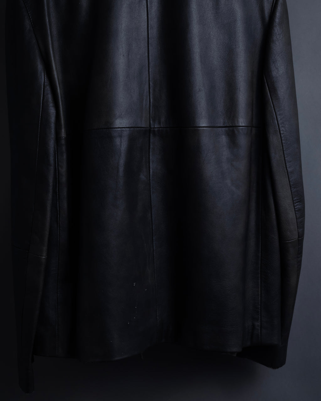 "Weekend Max Mara" Minimalist design center zip-up leather jacket