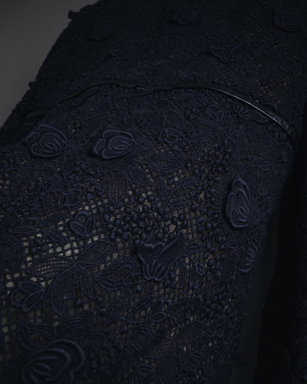 –SPECIAL– "VALENTINO"
Early 2010s lace and leather double-breasted jacket