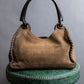 "GUCCI" Suede wood handle hobo bag